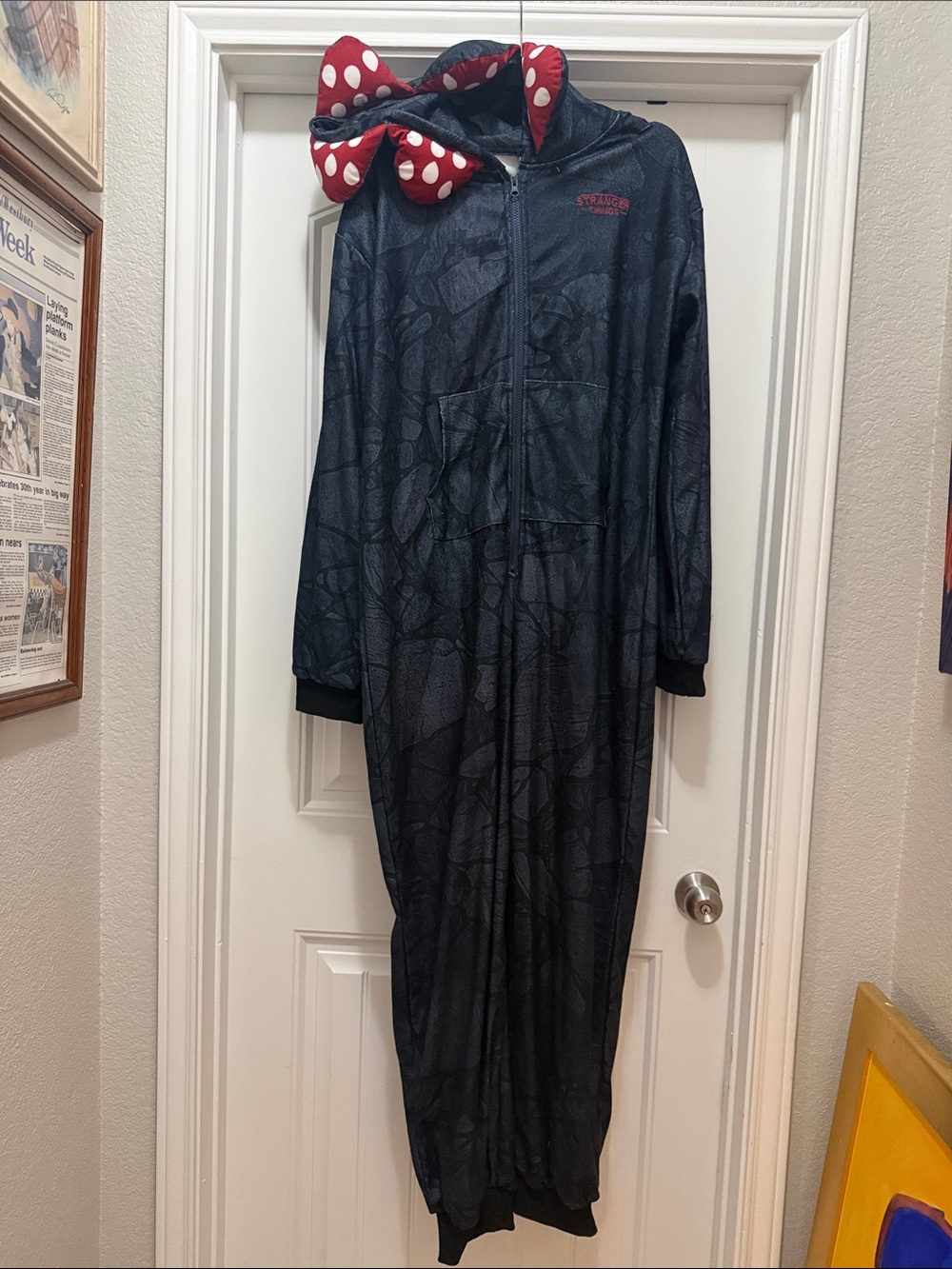 Stranger Things Demogorgon Costume Onesie with Embroidery & Hood